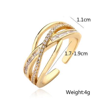 Irregular Full Stone Band Ring