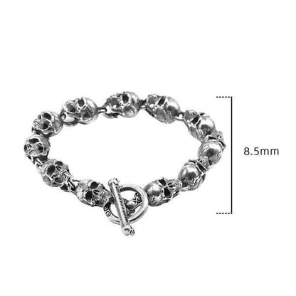 Men's Gothic Skull Head String Bracelet