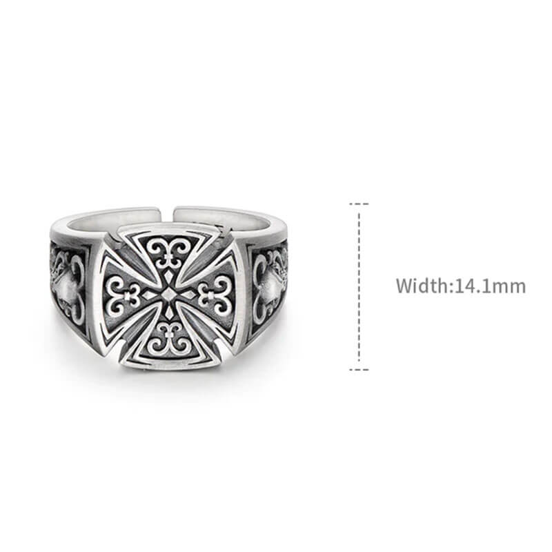 Vintage Men's Hip Hop Cross Index Finger Ring