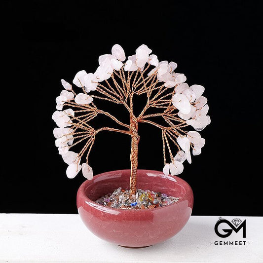 Gravel Crystal Gemstone Home Decoration Feng Shui Tree