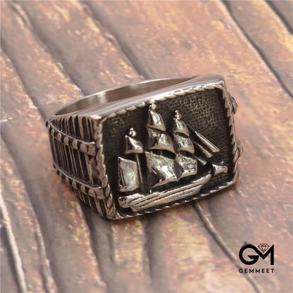 Stainless Steel Freemason Sailing Ring