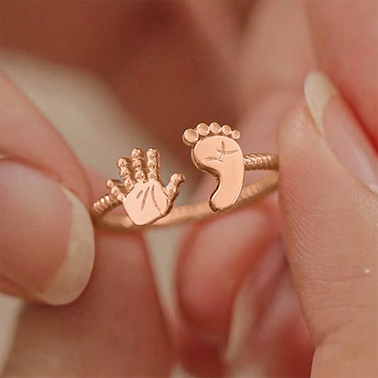 For Mother-You Are Going To Make A Wonderful MAMA BABY Palm And Feet Ring