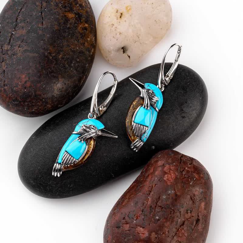 Turquoise Bird Earrings