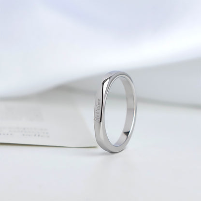 Titanium Steel Does Not Fade Love You Alphabet Design Fashion Simple Ring