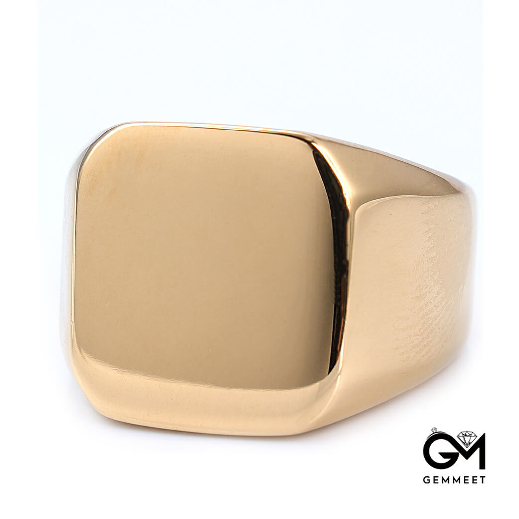 Irregular Simple Shield Shape Polished Ring