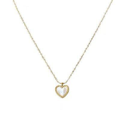 Cute Halo Heart Shape Pendant Necklace