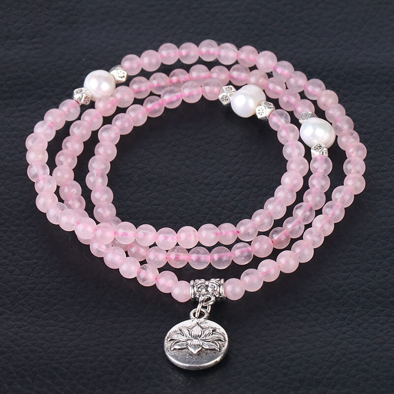 Pearl Rosary Lotus Bracelet