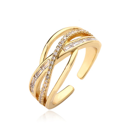 Irregular Full Stone Band Ring