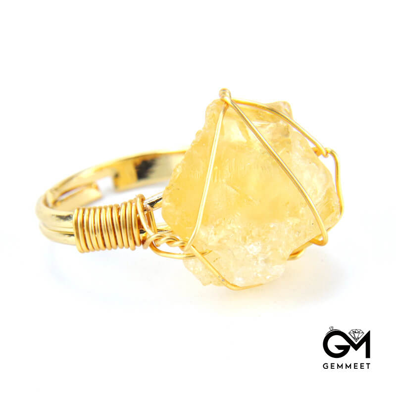 Simple Crystal Adjustable Ring