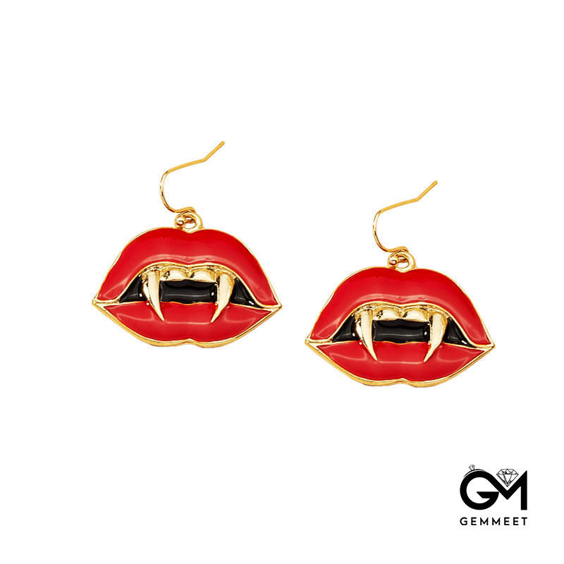 Creative studs for Christmas lip earrings