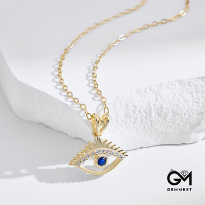 S925 Silver Devil's Eye Necklace