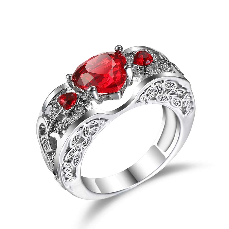 Birthstone Series - Red & Pink Zircon Ring