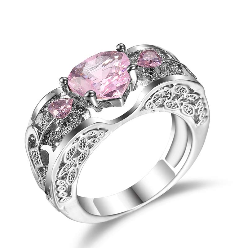 Birthstone Series - Red & Pink Zircon Ring