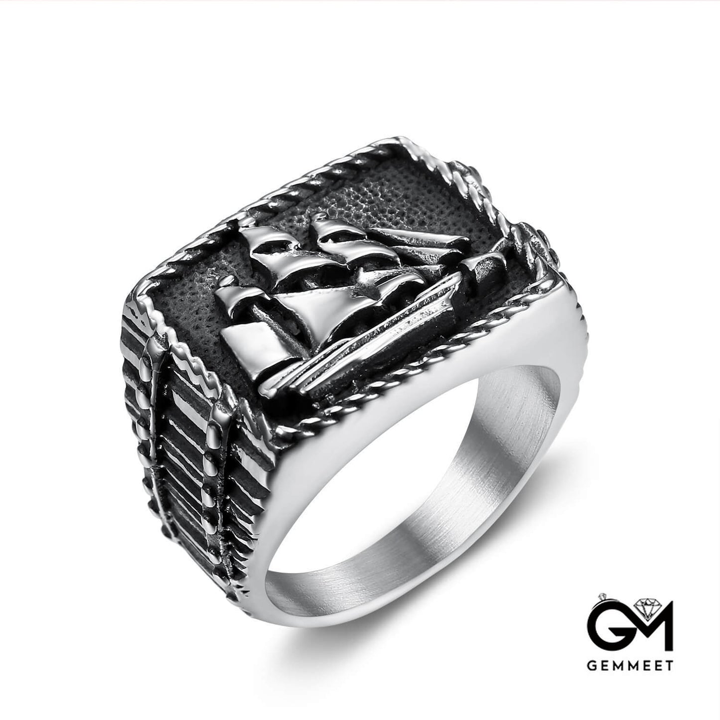 Stainless Steel Freemason Sailing Ring