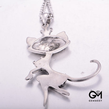 Stainless Steel Kitten Cute Smart Necklace