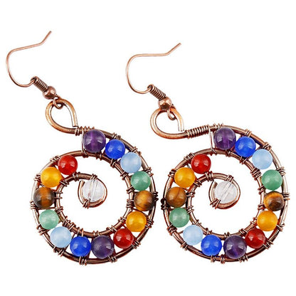 Spiral Shape Chakra Orgone Earrings