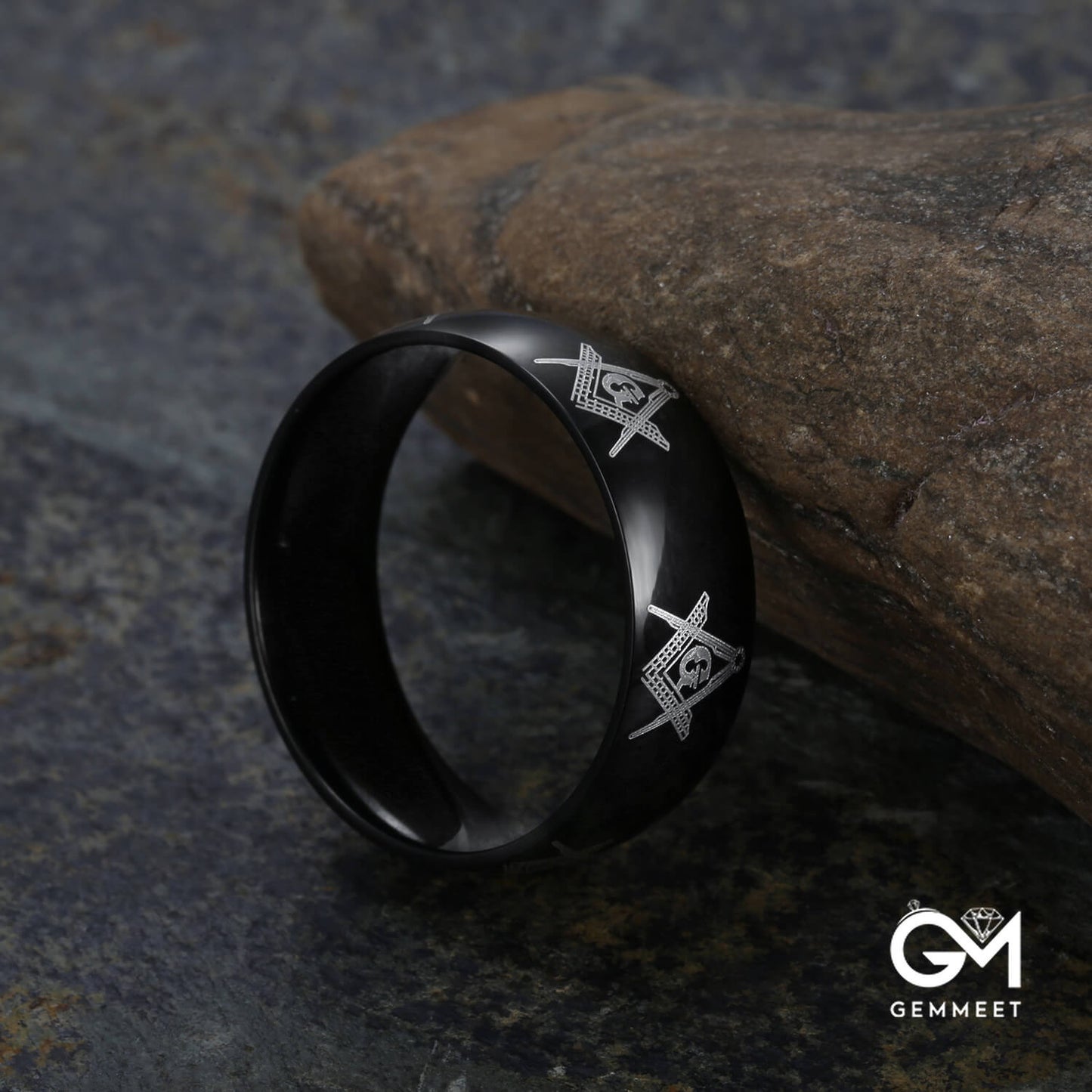 Titanium Steel Men's Letter G Ring