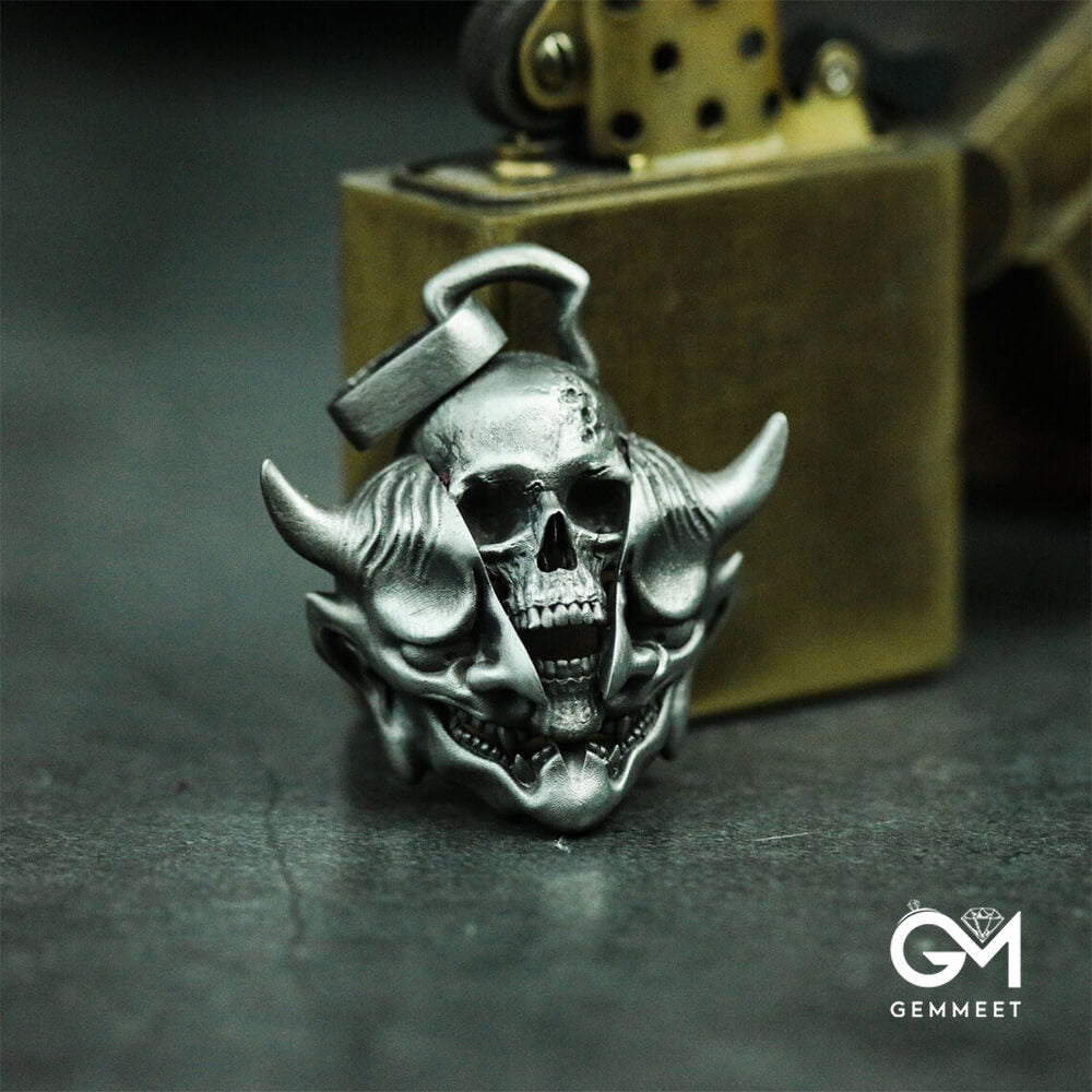 Dark Hip Hop Skull Halloween Pendant Necklace