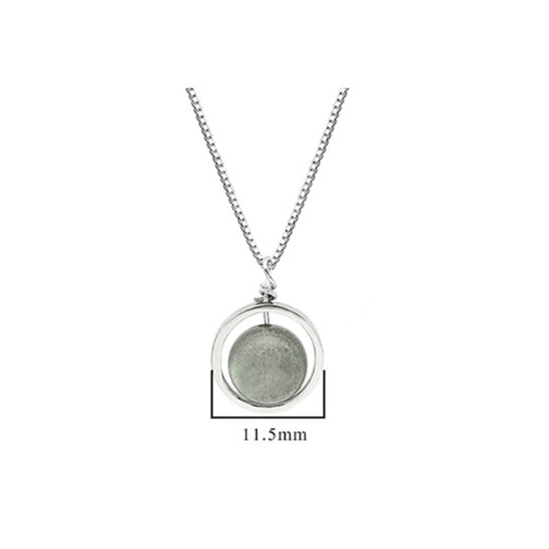 S925 Moonstone Love Planet Pendant