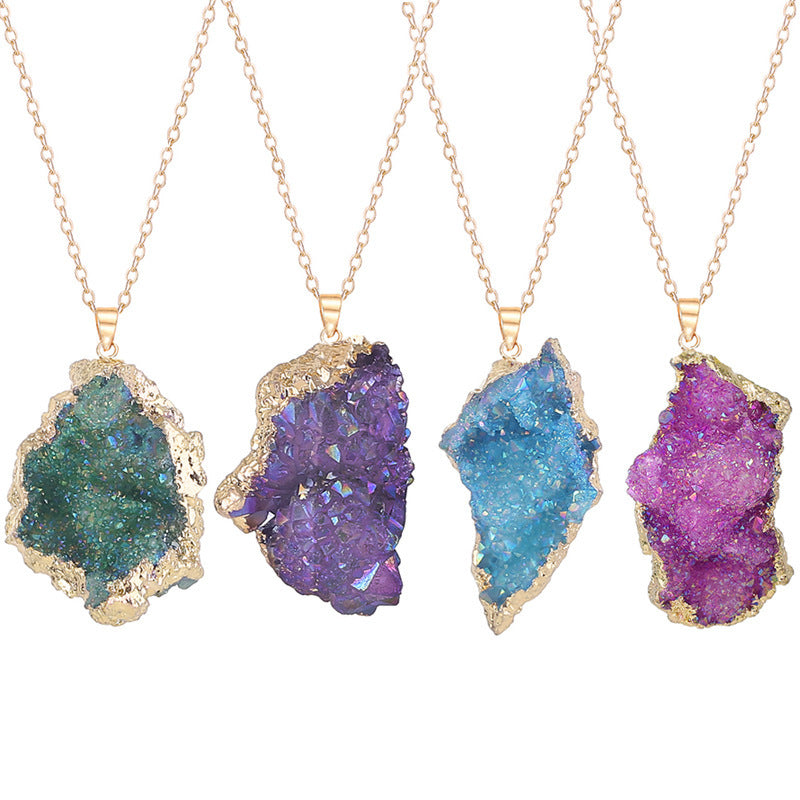 Natural Irregular Color Stone Necklace