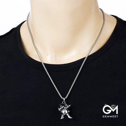 Titanium Steel Astronaut Hip Hop Necklace