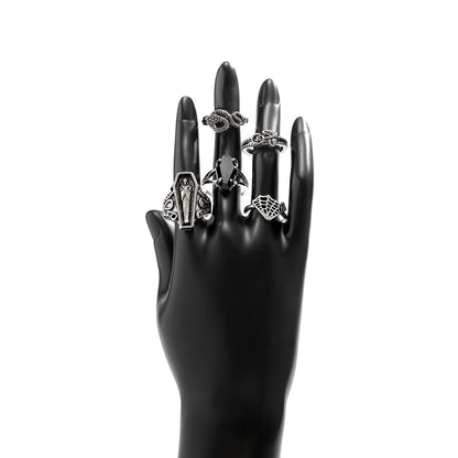 Halloween 5 Pcs Vampires Topic Rings Set