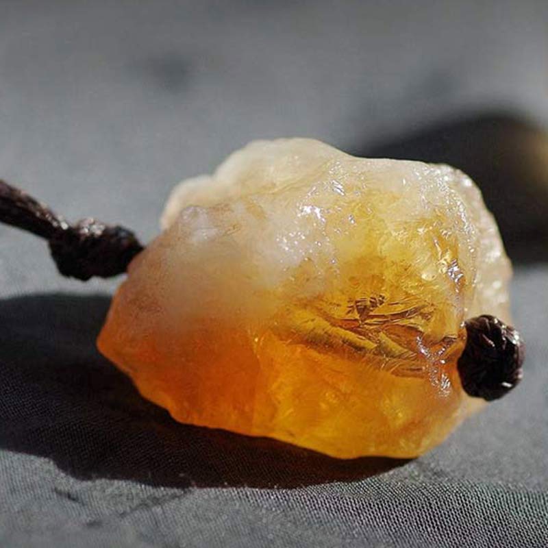 Natural Citrine Prosperity Gemstone Necklace