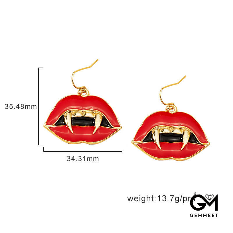 Creative studs for Christmas lip earrings