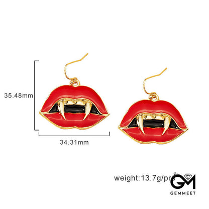 Creative studs for Christmas lip earrings