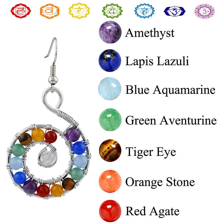 Spiral Shape Chakra Orgone Earrings