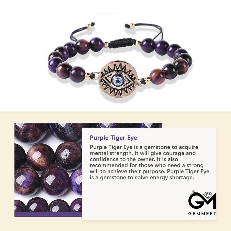 Creative Tiger Eye Evil Eye Protection Bracelet