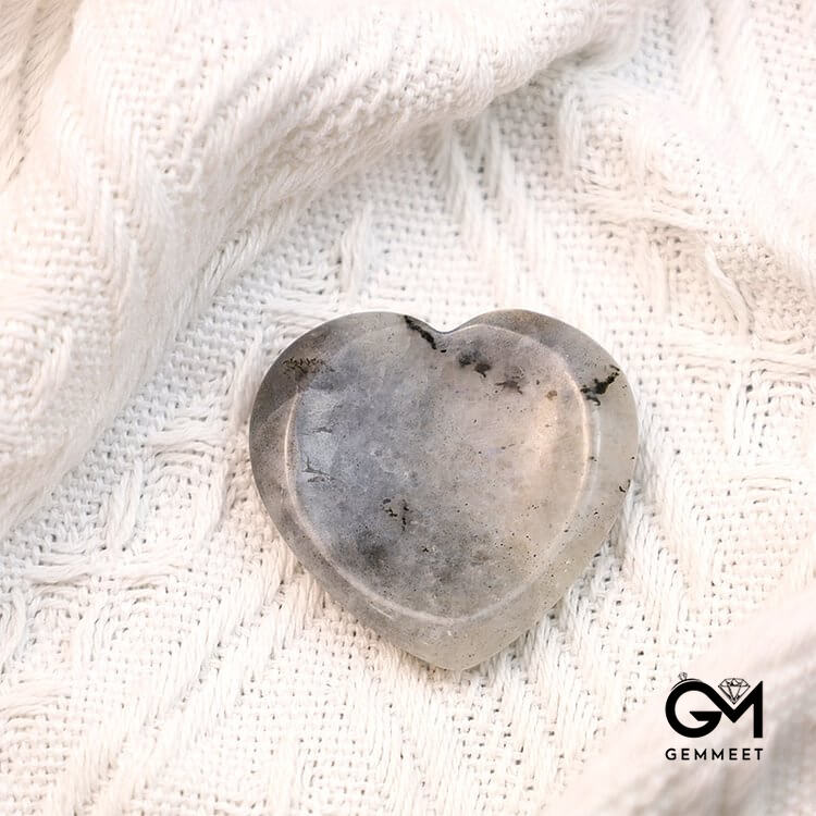 Labradorite Crystal Heart Worry Stone