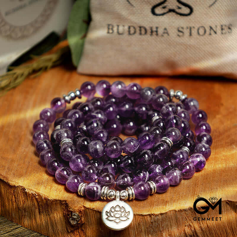 6MM Amethyst Purification Mala Bracelet