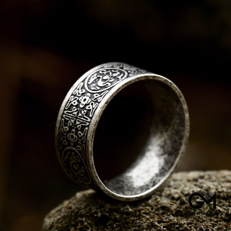 Four Gods Beast Titanium Steel Ring