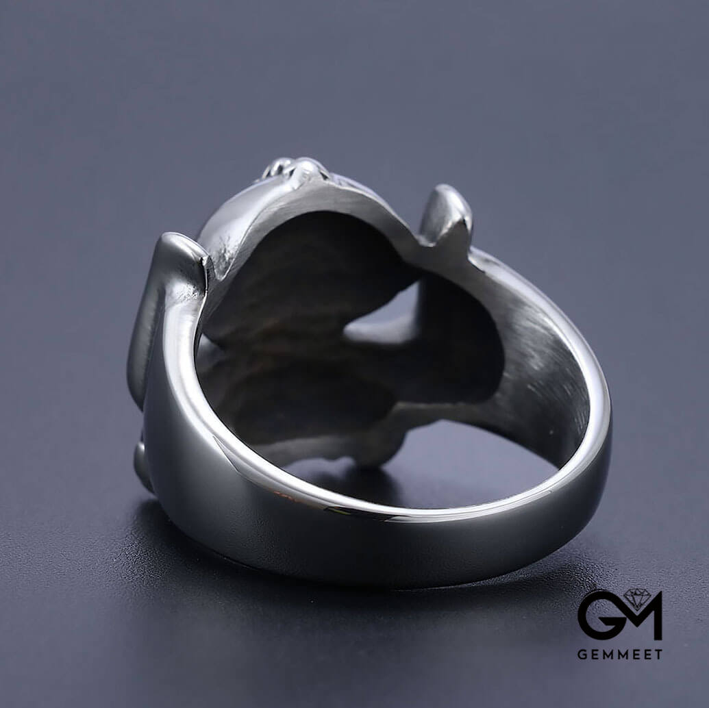 Personality Scream Band Skull Styling Ring