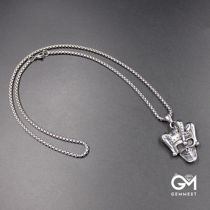 Punk Chic Alloy Skull Necklace