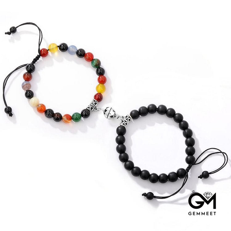 2pcs Magnet Attract Couple Bracelet Set