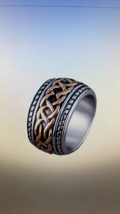 Personality Celtic Twist Ring Stainless Steel Ring