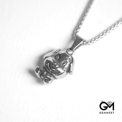 Cute Want Want Dog Titanium Steel Necklace