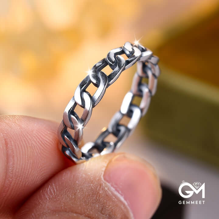 Stainless Steel Cuban Chain Ring