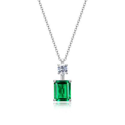 Bottle Shape Rectangle Emerald Chain