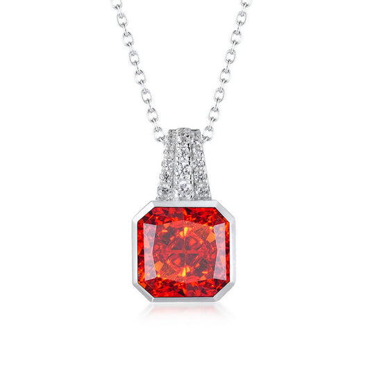 Bezel Setting Octagon Shape Ruby Gem Chain