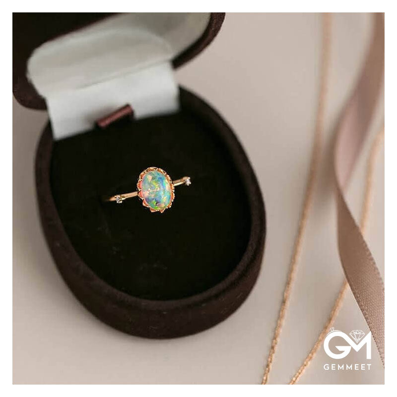 Vintage Opal Adjustable Ring