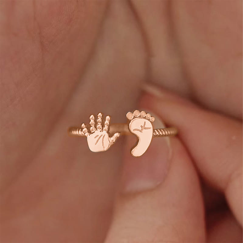 For Mother-You Are Going To Make A Wonderful MAMA BABY Palm And Feet Ring