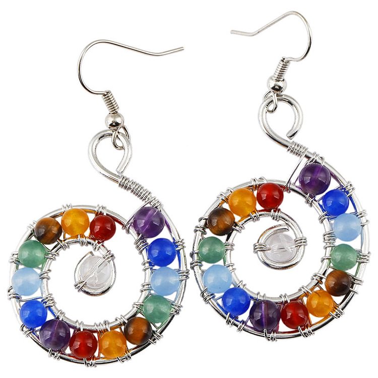 Spiral Shape Chakra Orgone Earrings