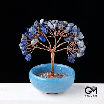 Gravel Crystal Gemstone Home Decoration Feng Shui Tree