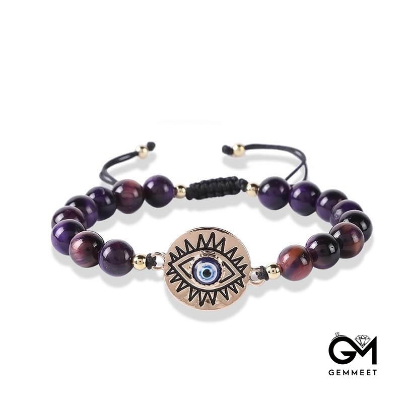 Creative Tiger Eye Evil Eye Protection Bracelet