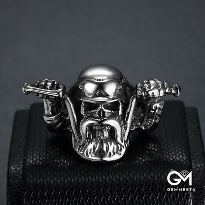 Stainless Steel Motorcycle Ring for Men