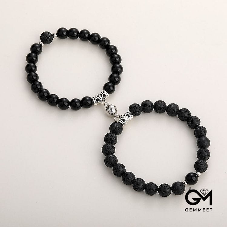 2pcs Magnet Attract Couple Bracelet Set