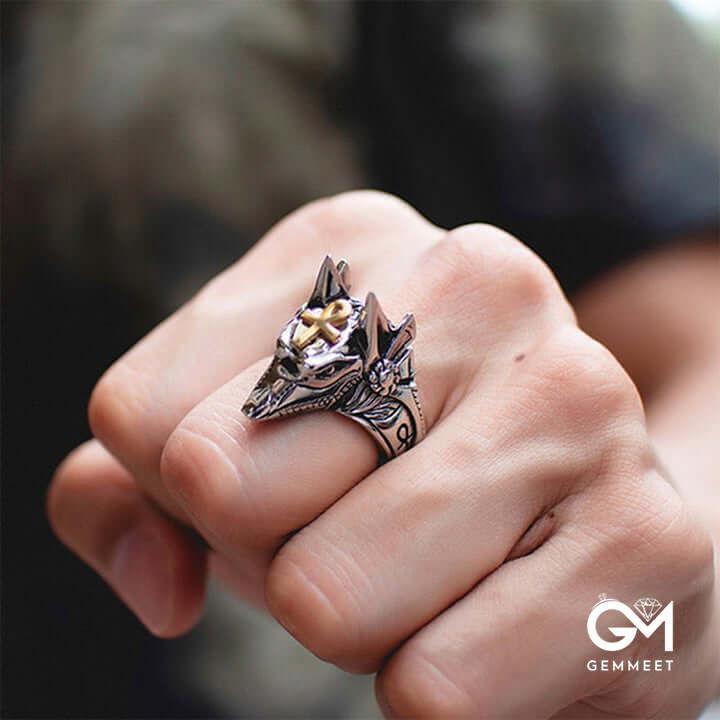 Vintage Anubis Jackal Ring